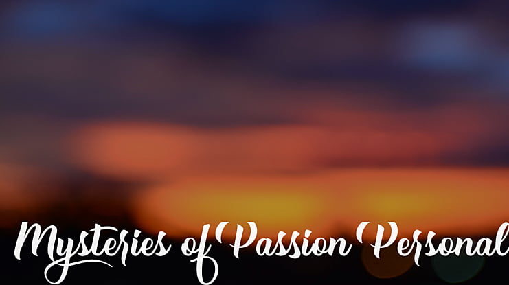 Mysteries of Passion Personal U Font