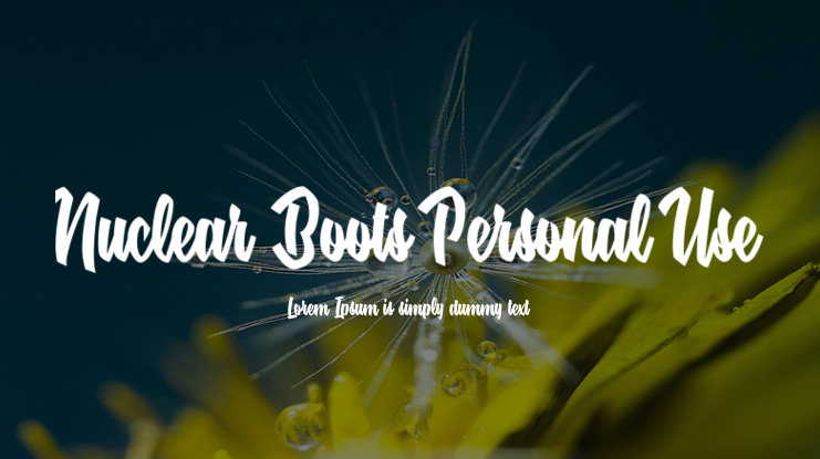 Nuclear Boots Personal Use Font