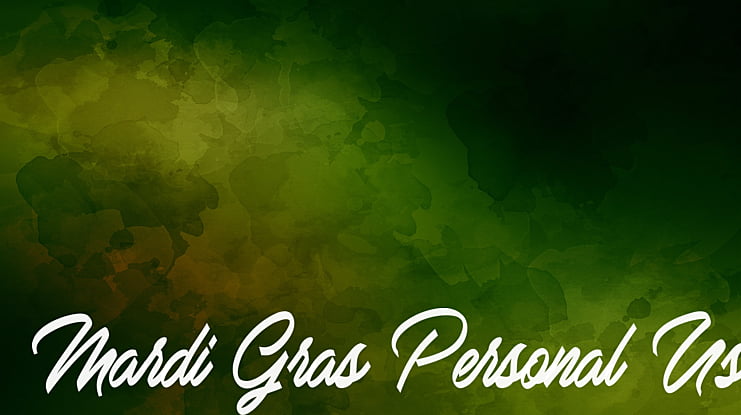 Mardi Gras Personal Use Font
