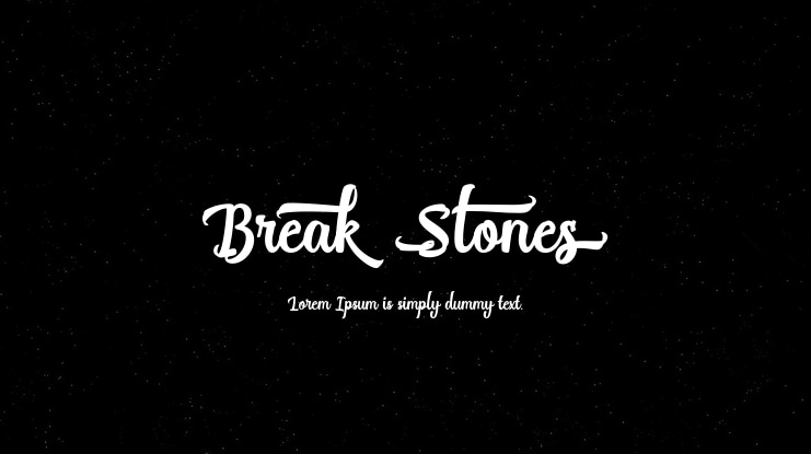 Break Stones Font