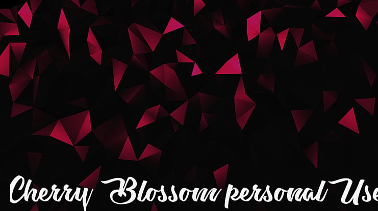 Cherry Blossom personal Use Font