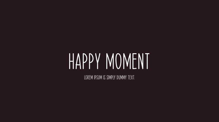 Happy Moment Font
