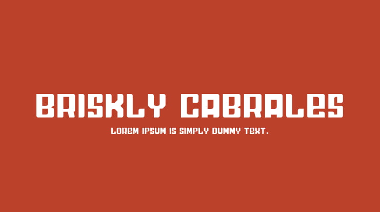 Briskly Cabrales Font