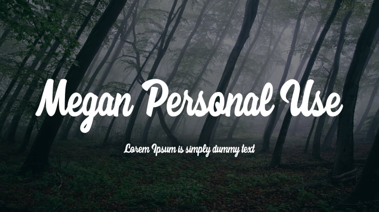 Megan Personal Use Font
