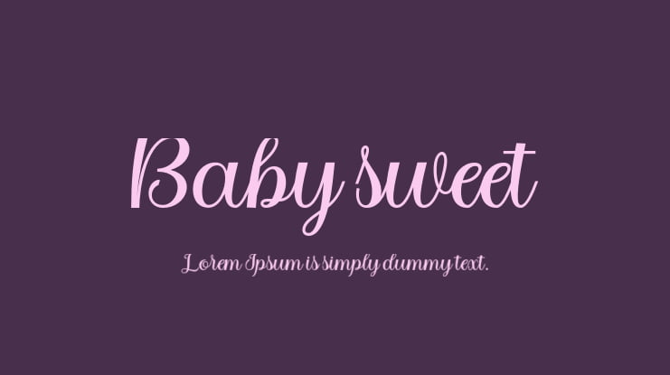 Baby sweet Font