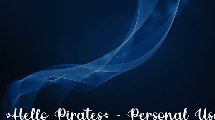 Hello Pirates - Personal Use Font