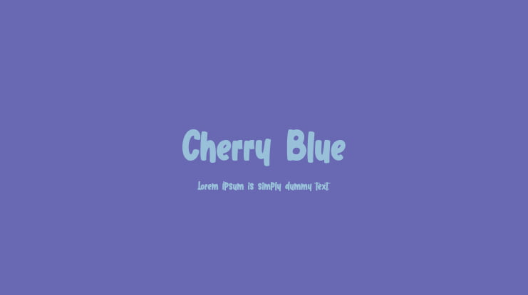Cherry Blue Font