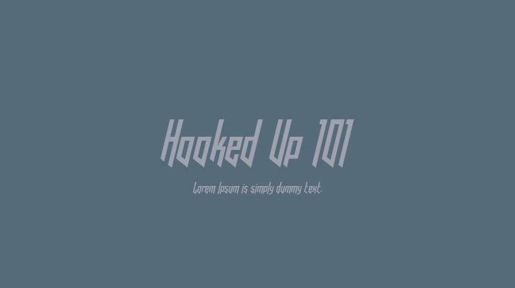 Hooked Up 101 Font