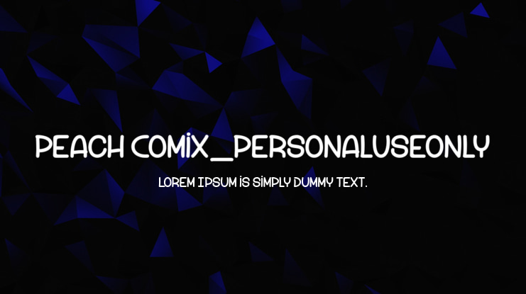 Peach Comix_PersonalUseOnly Font