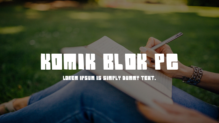Komik Blok pg Font Family