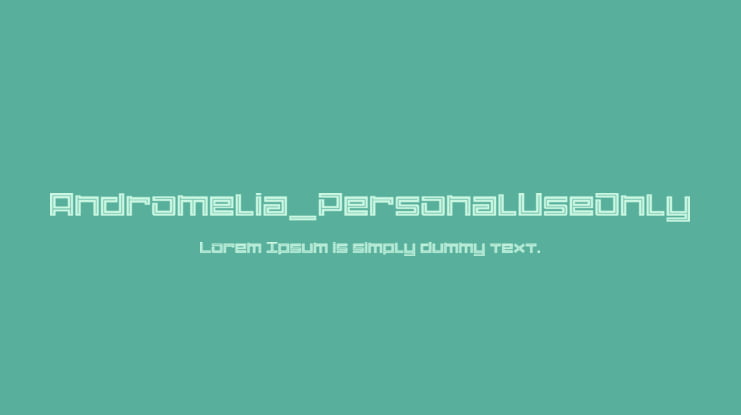 Andromelia_PersonalUseOnly Font