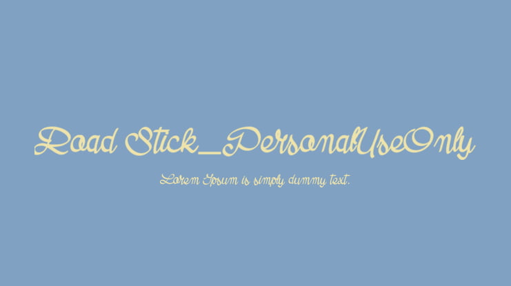 Road Stick_PersonalUseOnly Font