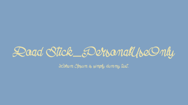 Road Stick_PersonalUseOnly Font