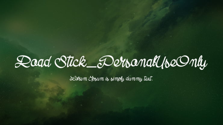 Road Stick_PersonalUseOnly Font
