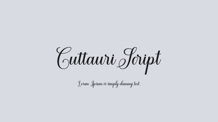 CuttauriScript Font