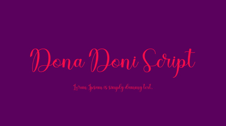 Dona Doni Script Font