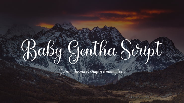 Baby Gentha Script Font