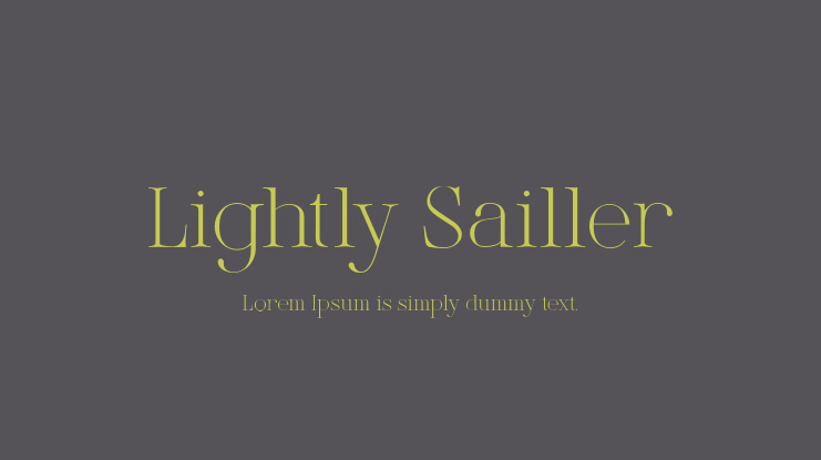 Lightly Sailler Font