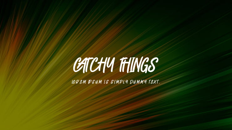 CATCHY THINGS Font