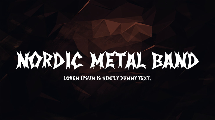 Nordic Metal Band Font