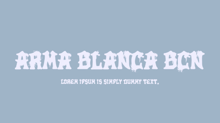 Arma Blanca BCN Font
