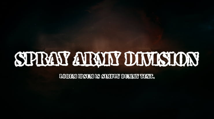 Spray Army Division Font