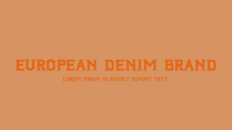 European Denim Brand Font