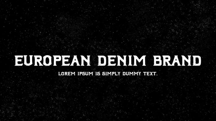 European Denim Brand Font