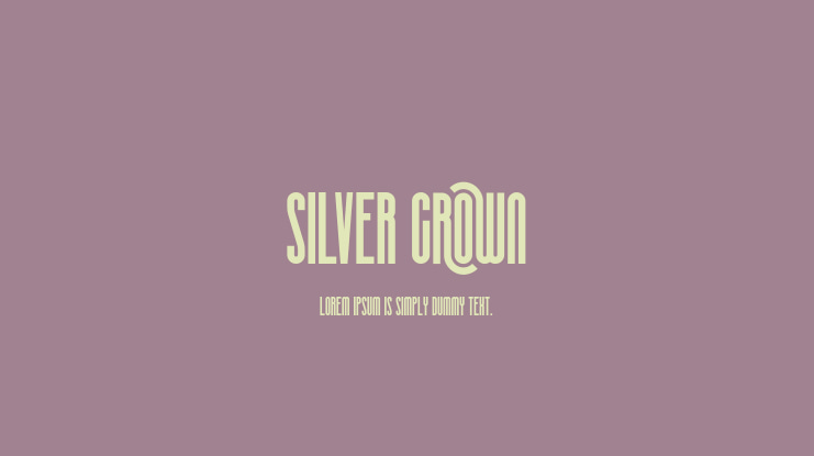 SILVER CROWN Font