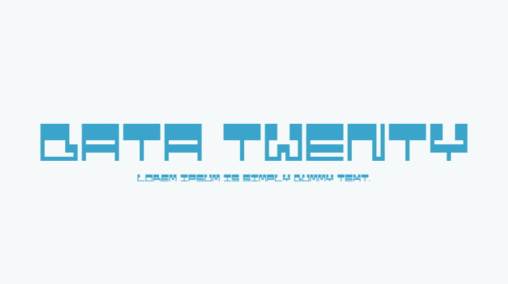 Data Twenty Font