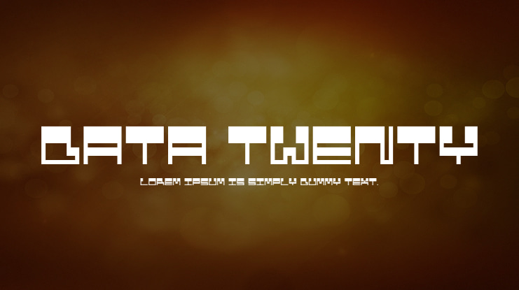 Data Twenty Font