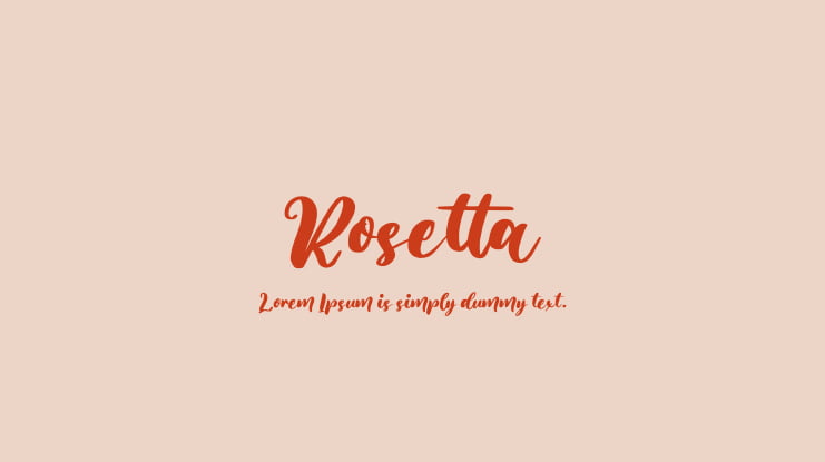Rosetta Font