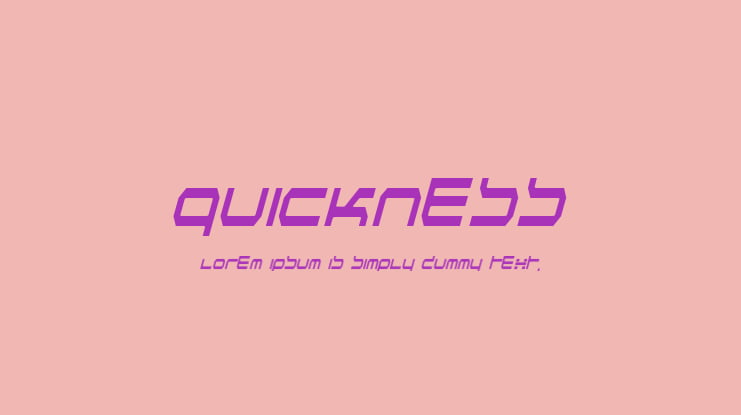 Quickness Font