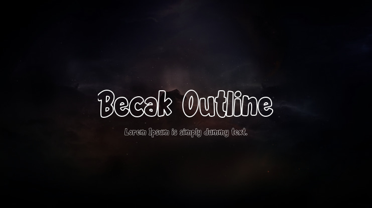 Becak Outline Font Family