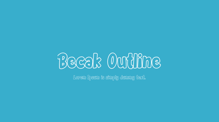 Becak Outline Font Family