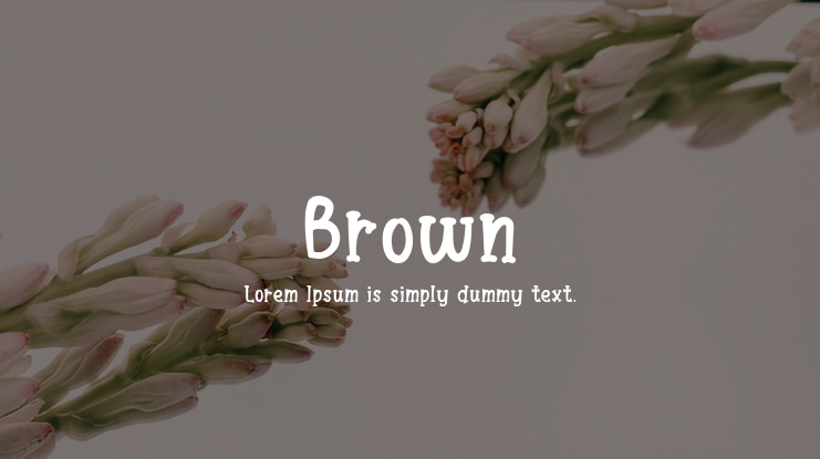 Brown Font