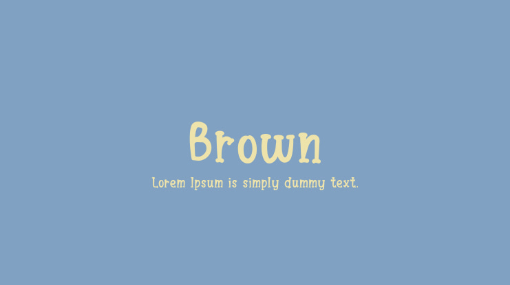 Brown Font