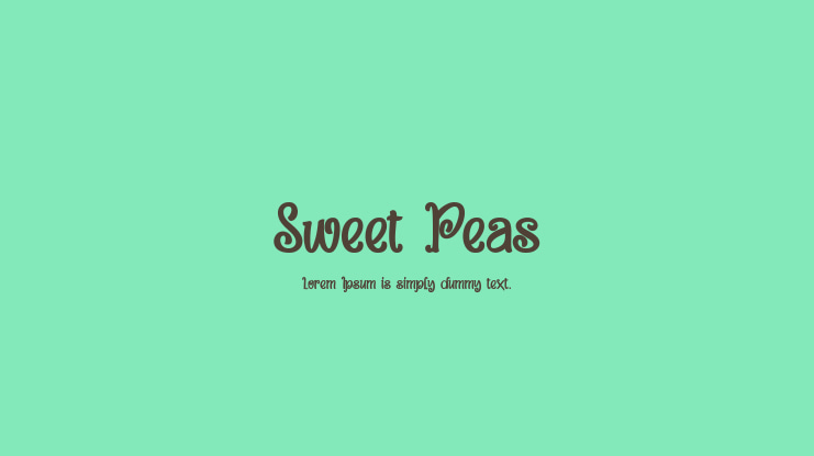 Sweet Peas Font