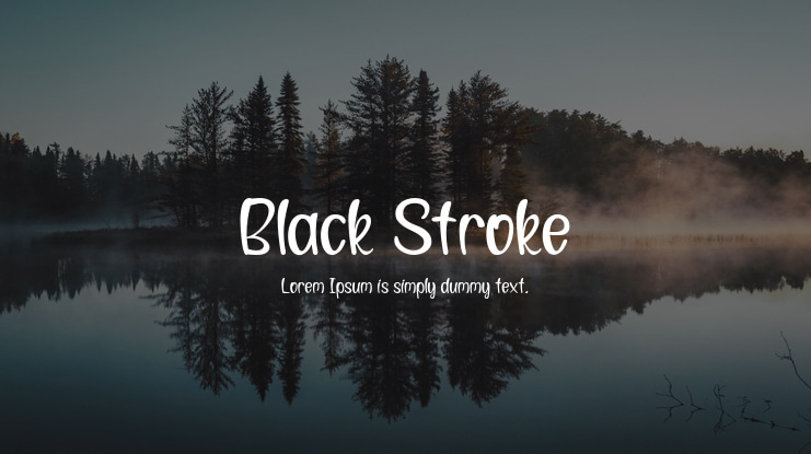 Black Stroke Font