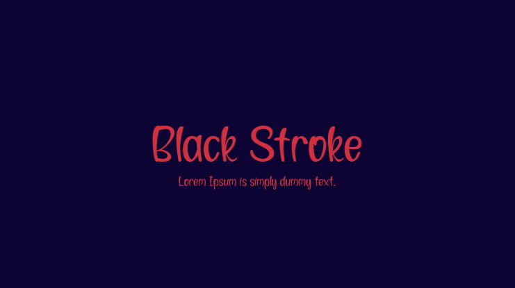 Black Stroke Font
