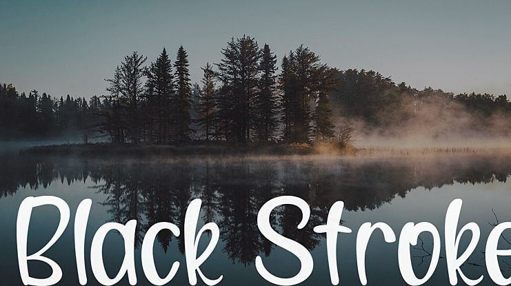 Black Stroke Font