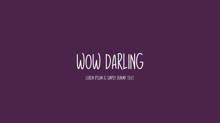 Wow Darling Font