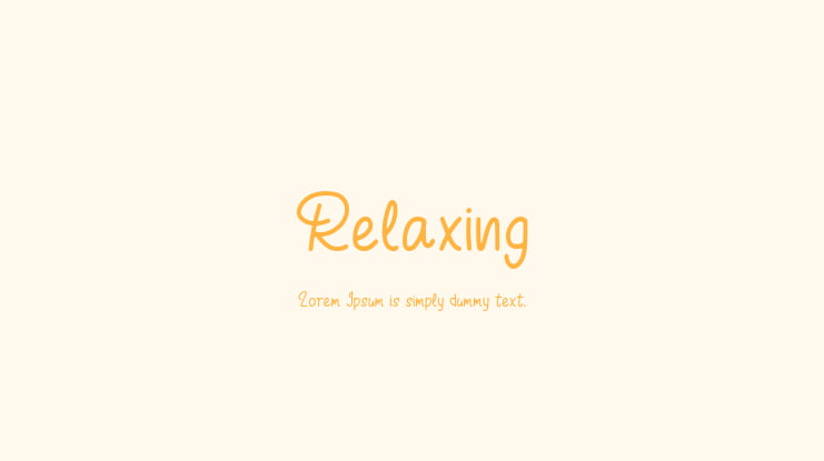 Relaxing Font