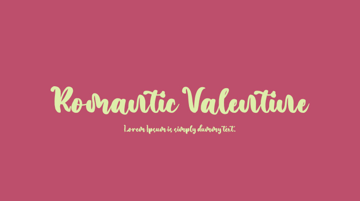 Romantic Valentine Font