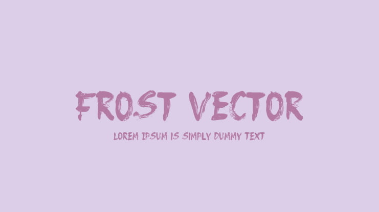 Frost Vector Font