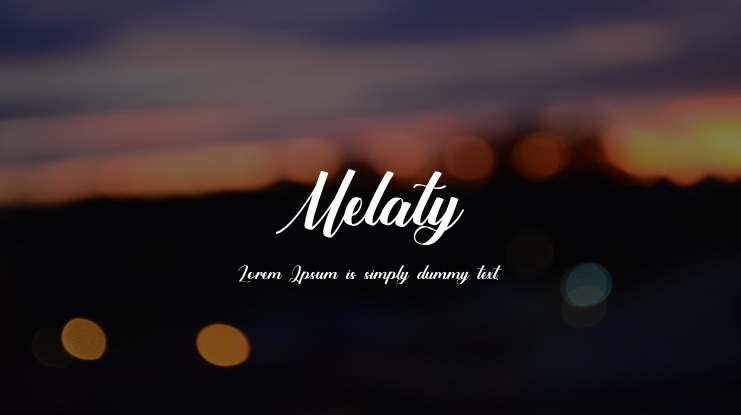 Melaty Font