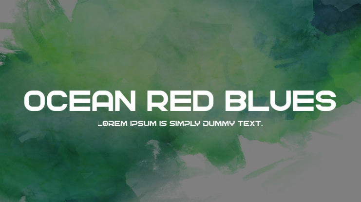 OCEAN RED BLUES Font