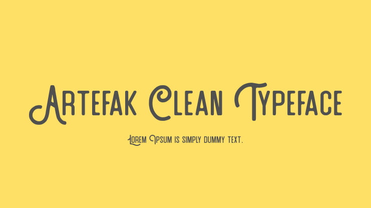 Artefak Clean Typeface Font