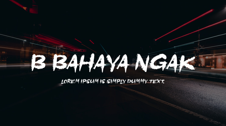 b Bahaya Ngak Font