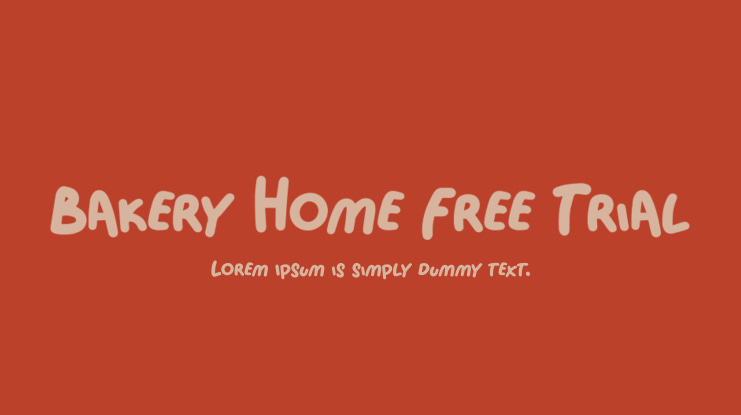 Bakery Home Free Trial Font